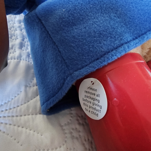 Rainbow Designs Plush Paddington Bear Toy Blue Red Suitcase And Rubber Boots 14" - Picture 6 of 12